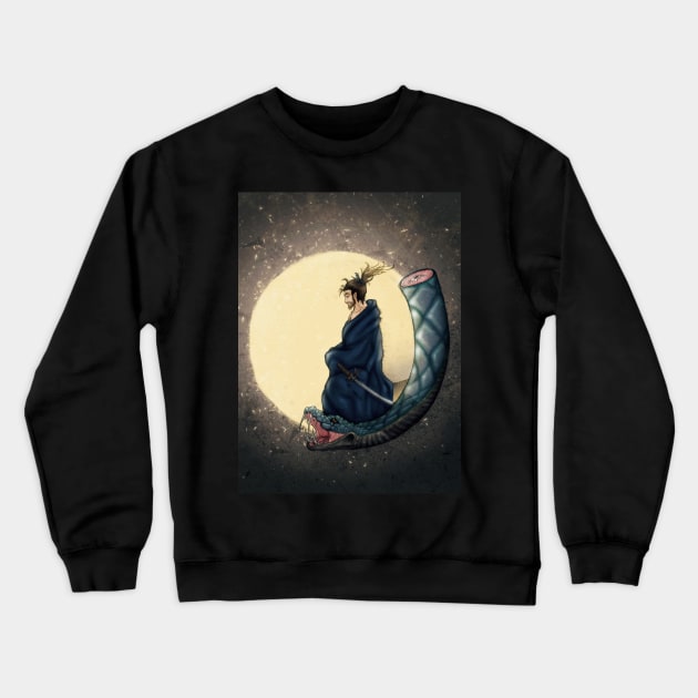 Shattered Samurai Crewneck Sweatshirt by Jarrodjvandenberg